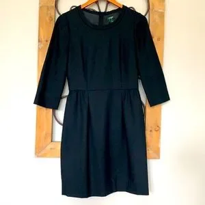 J. Crew Dresses J Crew Teddie Black Wool Dress Poshmark